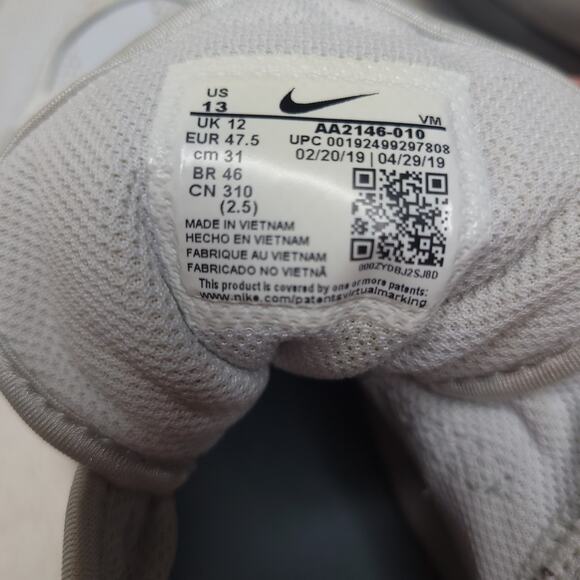 NIKE Air Max AXIS Pure Platinum Grey/Neon-Volt/Cool Grey AA2146-010✨️Mens 13 - Picture 7 of 13